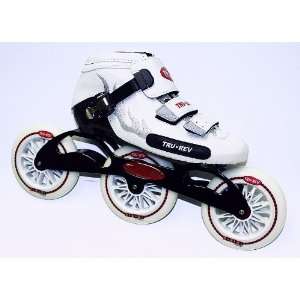  Trurev Youth 3 Wheel Inline Skates  3 110 Size 5.5 White 