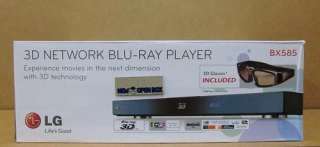 LG BX585 3D Blu ray Player Internet Connectable w/Wi Fi 719192579071 