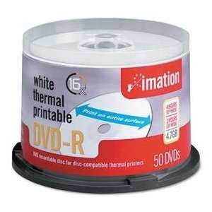 IMATION Disc, DVD R, 4.7GB for General use, 16X, White Thermal Hub 