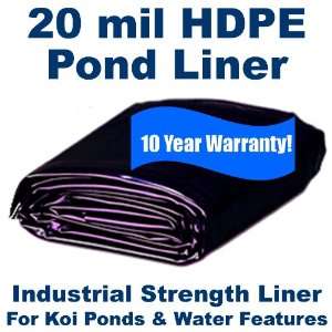  37 x 50 20mil HDPE Liner for Koi Ponds Industrial 