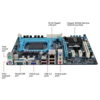 Gigabyte GA M68MT S2 Socket AM3+ Nvidia 7025/630a Chipset Motherboard 
