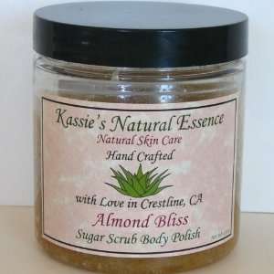    All Natural Sugar Scrub Body Polish Almond Bliss 8.6oz Beauty