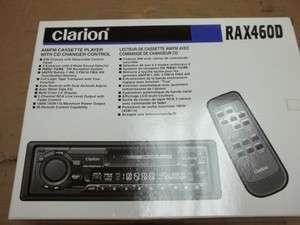 New   Clarion RAX460D AM/FM Cassette Player w/ CD Changer  