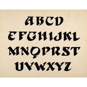  1910 Print Design Art Alphabet Upper Case Template Letters 