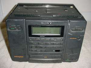 SONY BOOMBOX AM FM CASSETTE CD RADIO MEGA BASS CDF 757  