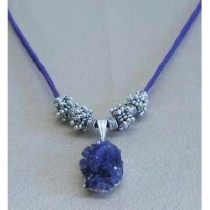  Purple Amethyst Druzy Geode Pendant Necklace Everything 