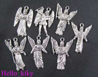 40 pcs Mixed Tibetan silver wing angel charms FREESHIP  