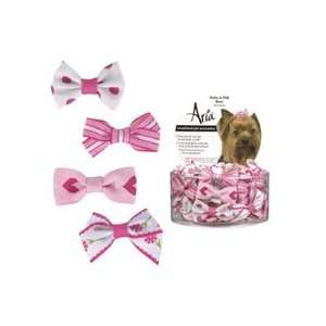  12 Count   Aria Pretty in Pink Dog Bows