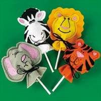 Animal Felt Lollipop Cover Baby Shower and Party Favors by Baby Cakes 