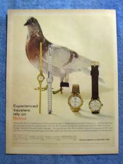 VINTAGE 1960 BULOVA WATCHES AD  4 EXAMPLES SHOWN  