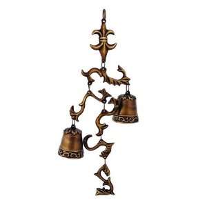  Achla Feng Shui Patio Brown Brass Baroque Hanging Bell 