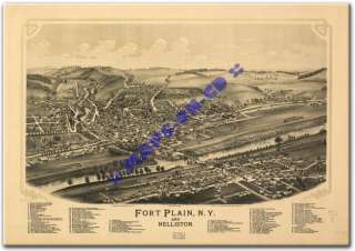1891 FORT PLAIN NEW YORK Montgomery County NY MAP CD  