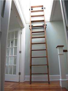 Loft Ladder Antique Space Saving Stairs Attic Library Ship Ladder 