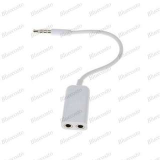 5mm Male 1to2 Dual Female Y Splitter Audio Cable for Apple iPhone 4S 