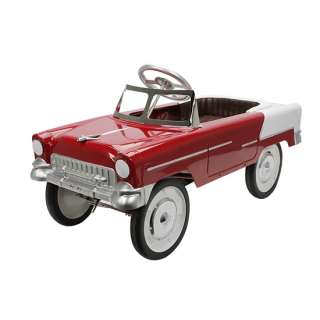 New 1955 Chevy Convertible Red & Beige Pedal Car  