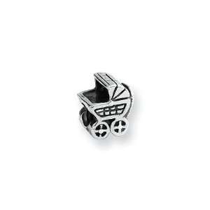   Baby Carriage Charm in Silver for Pandora and most 3mm Bracelets