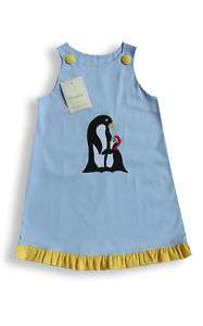 Baby Holiday Penguin Jumper dress applique 0 3 m 16618  