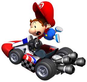 Sticker Decal   Super Mario Kart Baby Mario Wii CA59  