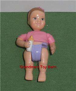   Price Loving Family Dollhouse BABY GIRL INFANT Pink w/ Bottle  