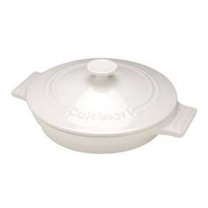   Ceramic Bakeware 1 Quart Round Baker with Lid, White