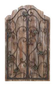   Traditional Scrolling Iron Wood Wall Gate GRILLE Grill Plaque  