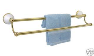 Polished Brass 24 Double Towel Bar Victorian Coll.  