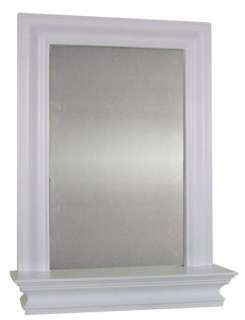 New Stratford Bathroom Wall Mirror with Shelf   White  