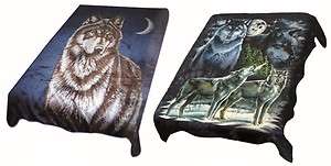   Brand New Super Soft Mink   Wolf / Wolves Blanket Must See  