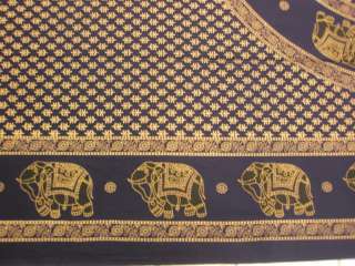 Indian Elephant Bed Cover Twin Throw Bedding India Ethnic Vintage Home 