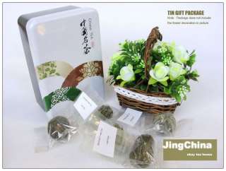 24 Pcs Organic Blooming Flower Green Tea Tin box Gift  