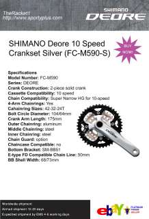 SHIMANO DEORE 10 Speed Crankset M590S Mountain Bicycle  