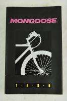Vintage Mongoose 1990 Bicycle Catalog NEW Old Stock Bike Supergoose 