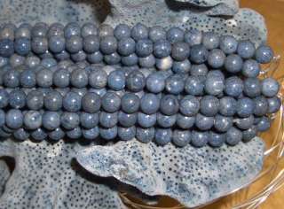16strand genuine blue coral beads//6mm diameter  