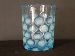 Fenton Blue Coin Dot Water Glass (713)  