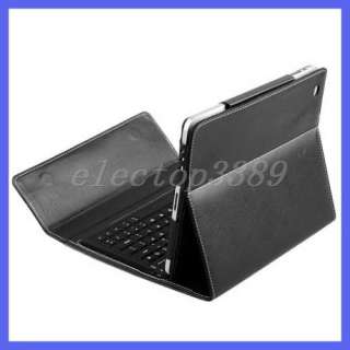 Bluetooth Wireless Keyboard with Leather Case for ipad2 Black  