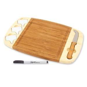  Delio, Bamboo cutting board w/ cheese markers & knife 