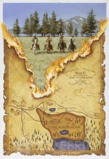 BONANZA photo 079 The Ponderosa map burning  