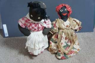 Two Antique Negro Bottle Dolls Ca 19th Century Very Rare Original 