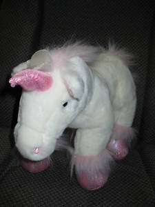 Plush Unicorn Build A Bear White with Pink  
