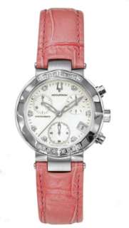 Bulova Accutron Ladies Pink Leather Band Watch 26R10  