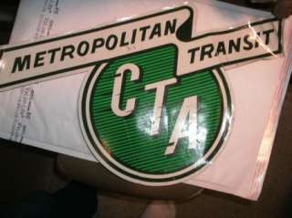 1950 60s Chicago Transit Authority Bus Train Decal  