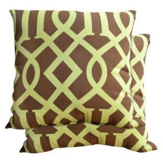 Target Home™ 2 Piece Outdoor Toss Pillow Set   Green Fretwork 16