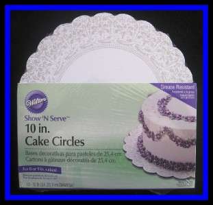 Wilton **10 inch SHOW N SERVE CAKE CIRCLES** 10 Boards  