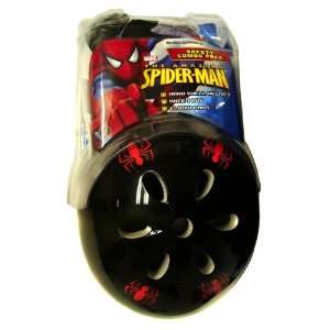  Spider Man Child Bike Helmet and Pads Combo Pack Sports 