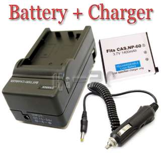 CAMERA NP 60 BATTERY + CHARGER FOR CASIO Exilim EX Z90  