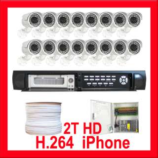   OUTDOOR SECURITY CAMERA CCTV SURVEILLANCE SYSTEM PACKAGE 2TB HD  