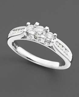  Ring, 14k White Gold Three Stone Diamond (1/2 ct. t.w.)   Rings 