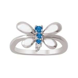  Sapphire Butterfly Birthstone Ring Jewelry