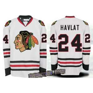  NHL Gear   Martin Havlat #24 Chicago Blackhawks White Jersey Hockey 