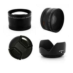   Telephoto Lens Kit 58mm for Canon EOS Digital Rebel T1i XS XSi  